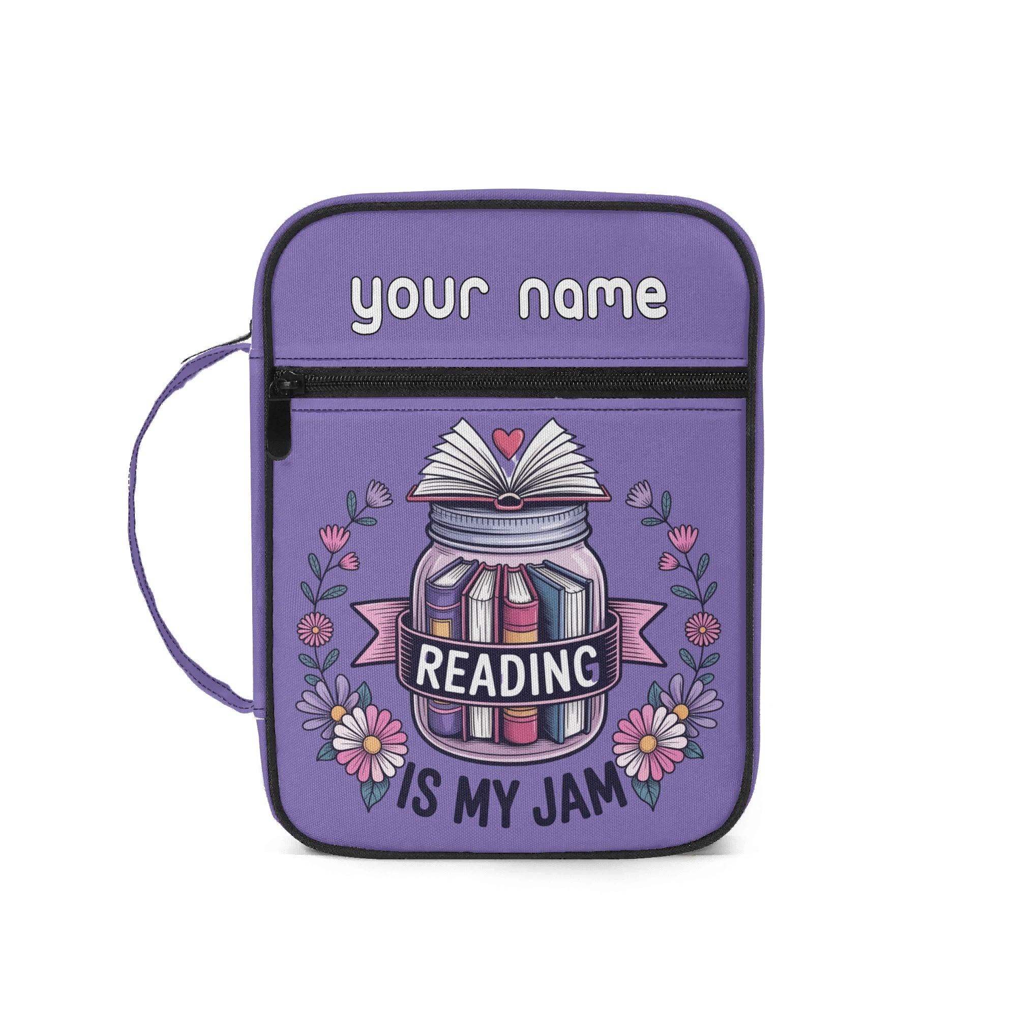 Bookmarks Are For Quitters - Personalised Book Bag / Cover With Zippered Pocket Default Title Personalised Book Bag / Cover Printed Offshore