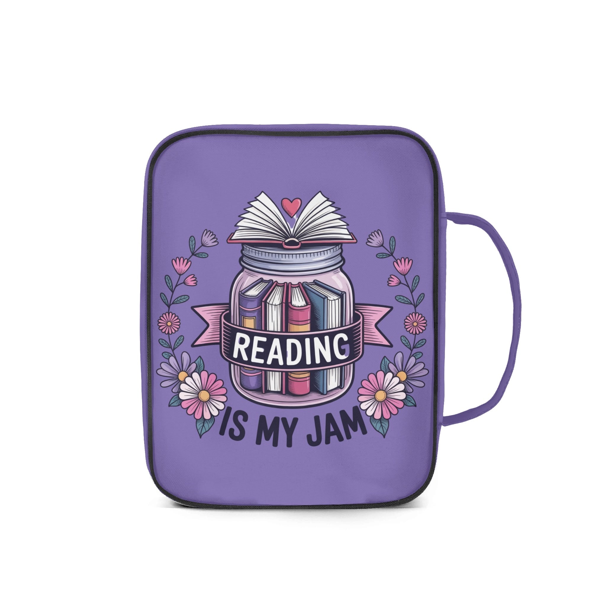 Bookmarks Are For Quitters - Personalised Book Bag / Cover With Zippered Pocket Personalised Book Bag / Cover Printed Offshore