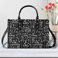 Mathematics Luxury PU Leather Handbag L Luxury PU Leather Handbag Maths Printed Offshore