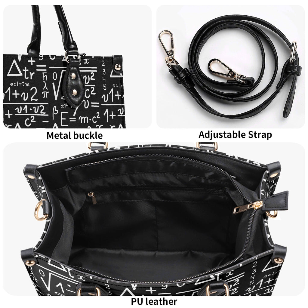 Mathematics Luxury PU Leather Handbag Luxury PU Leather Handbag Maths Printed Offshore