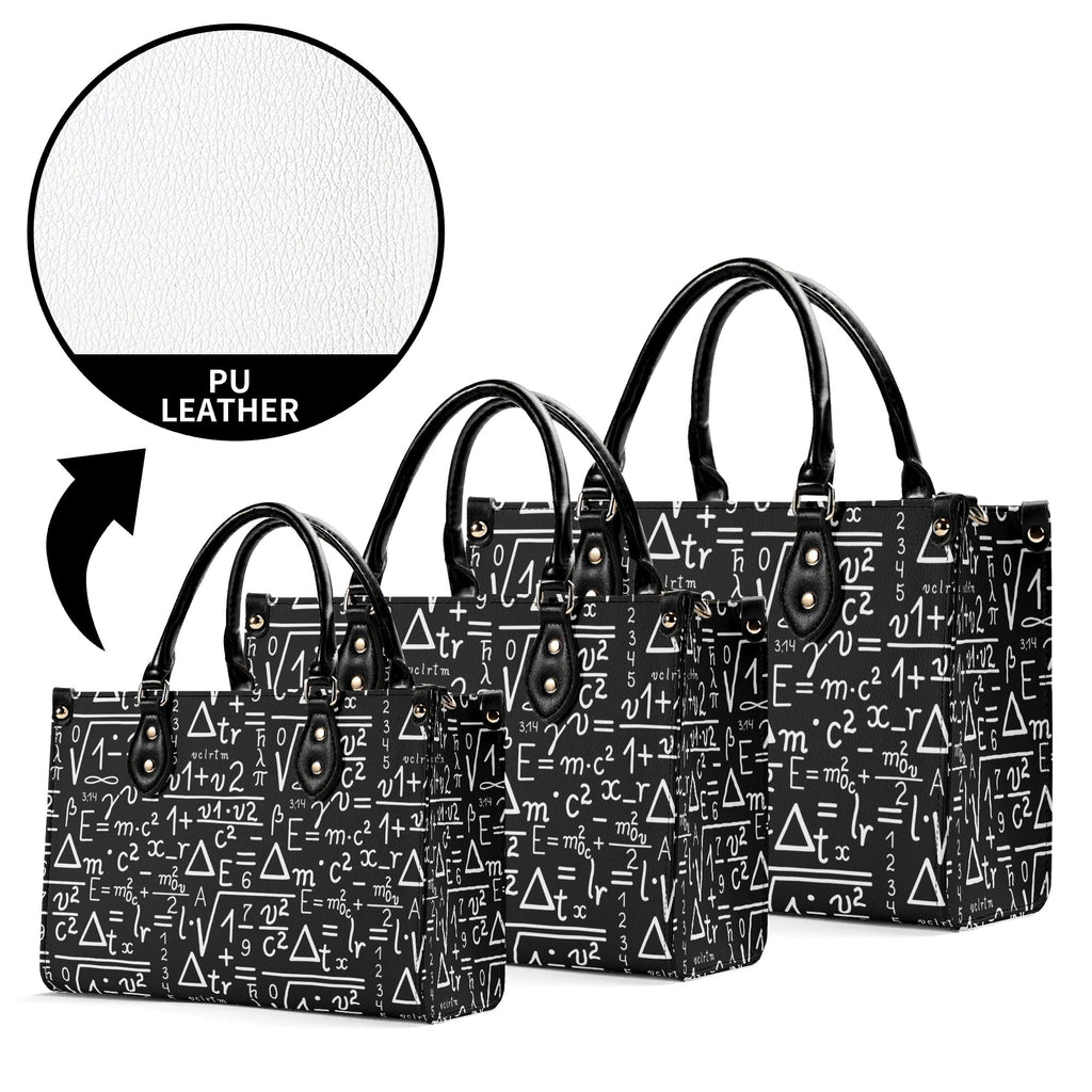 Mathematics Luxury PU Leather Handbag Luxury PU Leather Handbag Maths Printed Offshore