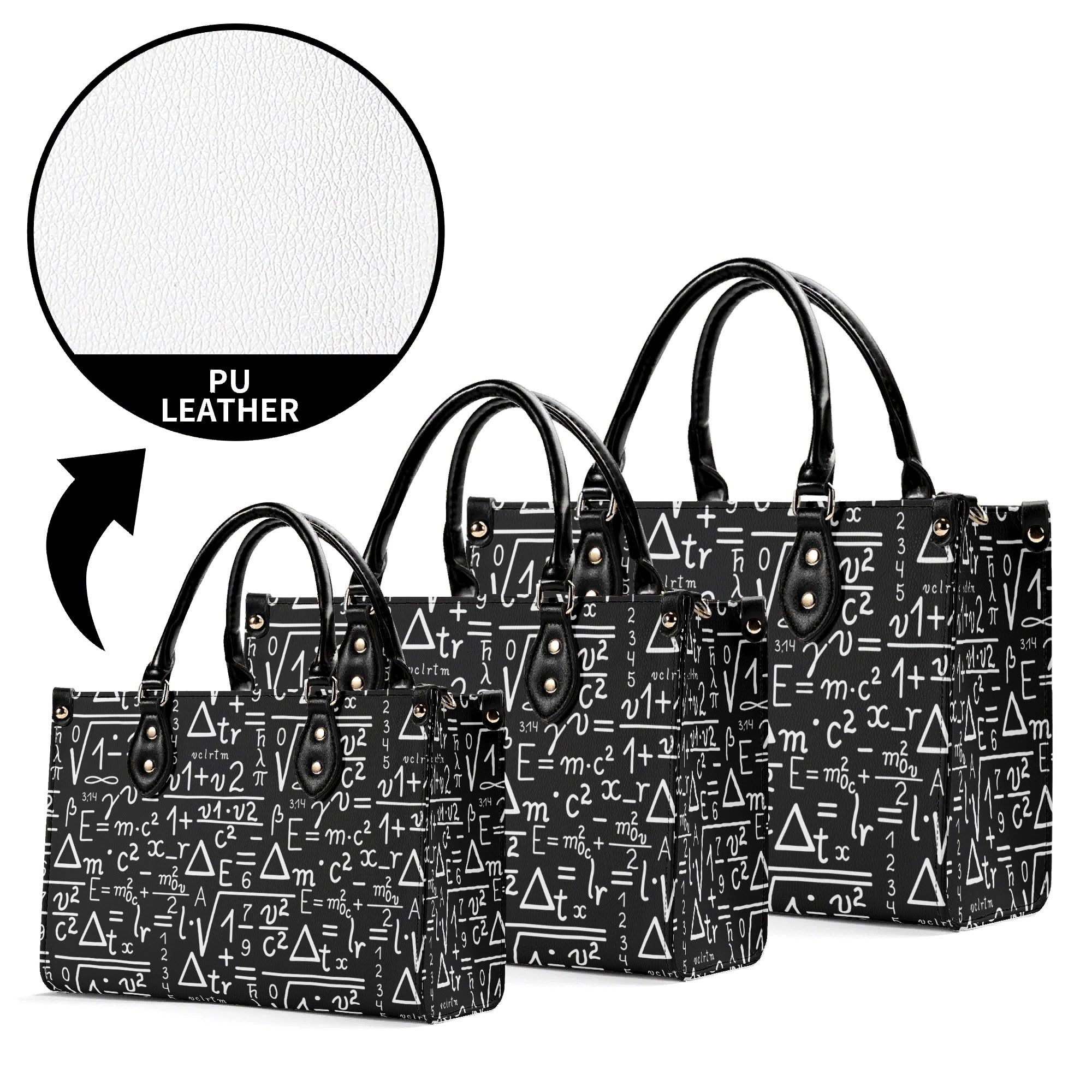 Mathematics Luxury PU Leather Handbag Luxury PU Leather Handbag Maths Printed Offshore