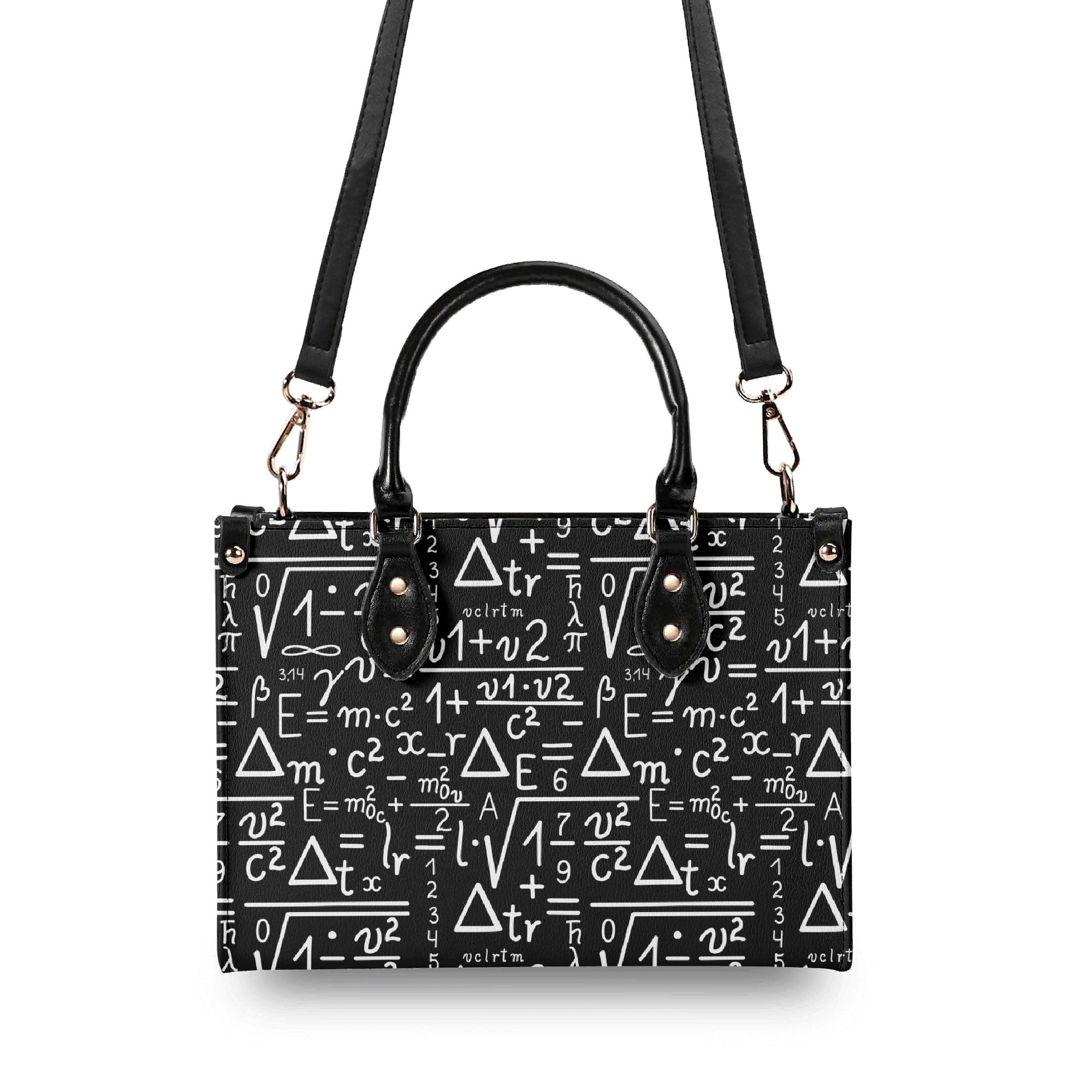 Mathematics Luxury PU Leather Handbag Luxury PU Leather Handbag Maths Printed Offshore