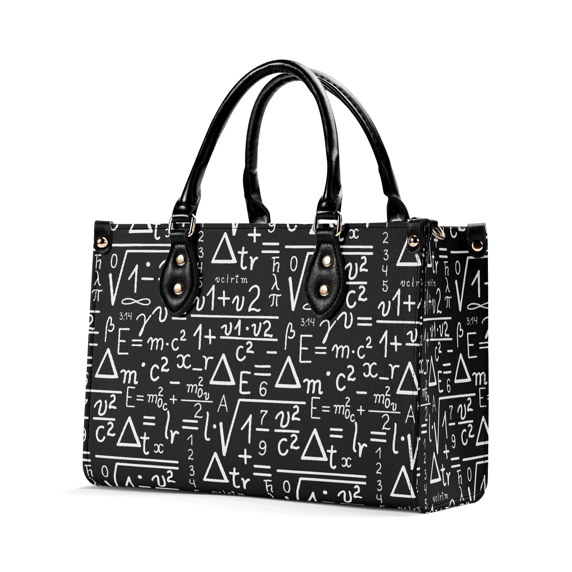 Mathematics Luxury PU Leather Handbag Luxury PU Leather Handbag Maths Printed Offshore