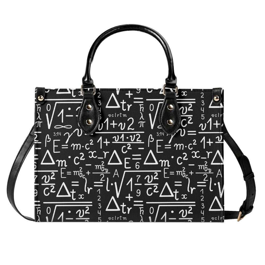 Mathematics Luxury PU Leather Handbag Luxury PU Leather Handbag Maths Printed Offshore