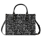 Mathematics Luxury PU Leather Handbag Luxury PU Leather Handbag Maths Printed Offshore
