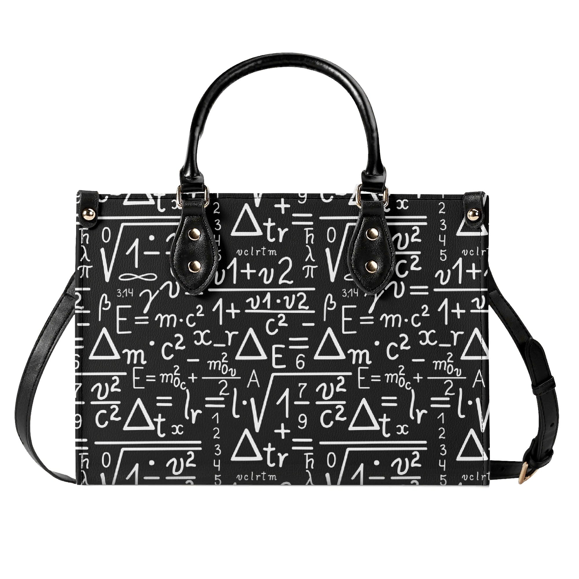 Mathematics Luxury PU Leather Handbag Luxury PU Leather Handbag Maths Printed Offshore