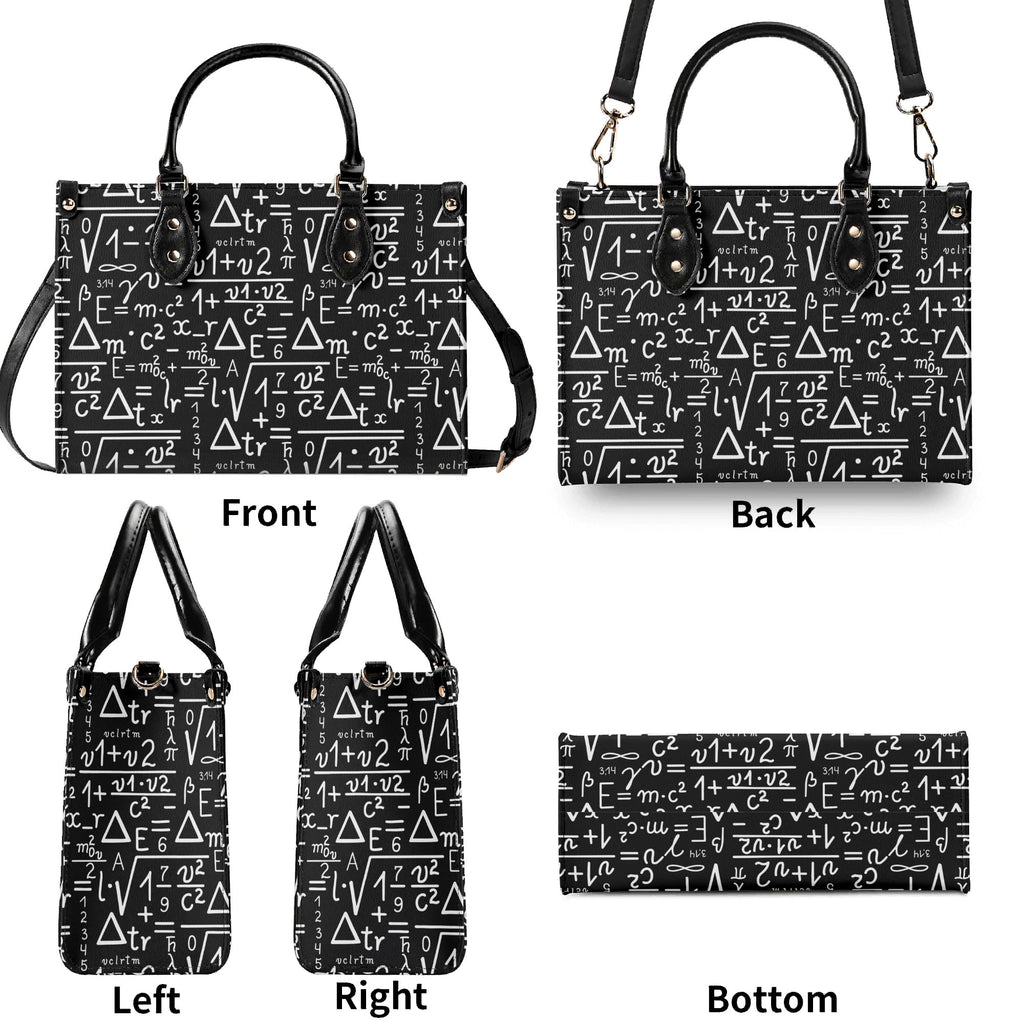 Mathematics Luxury PU Leather Handbag Luxury PU Leather Handbag Maths Printed Offshore