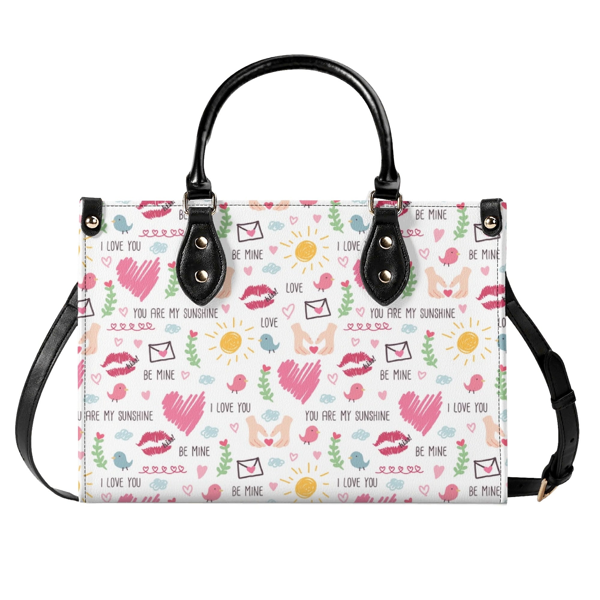 Valentine - Luxury PU Leather Handbag Luxury PU Leather Handbag Love Printed Offshore
