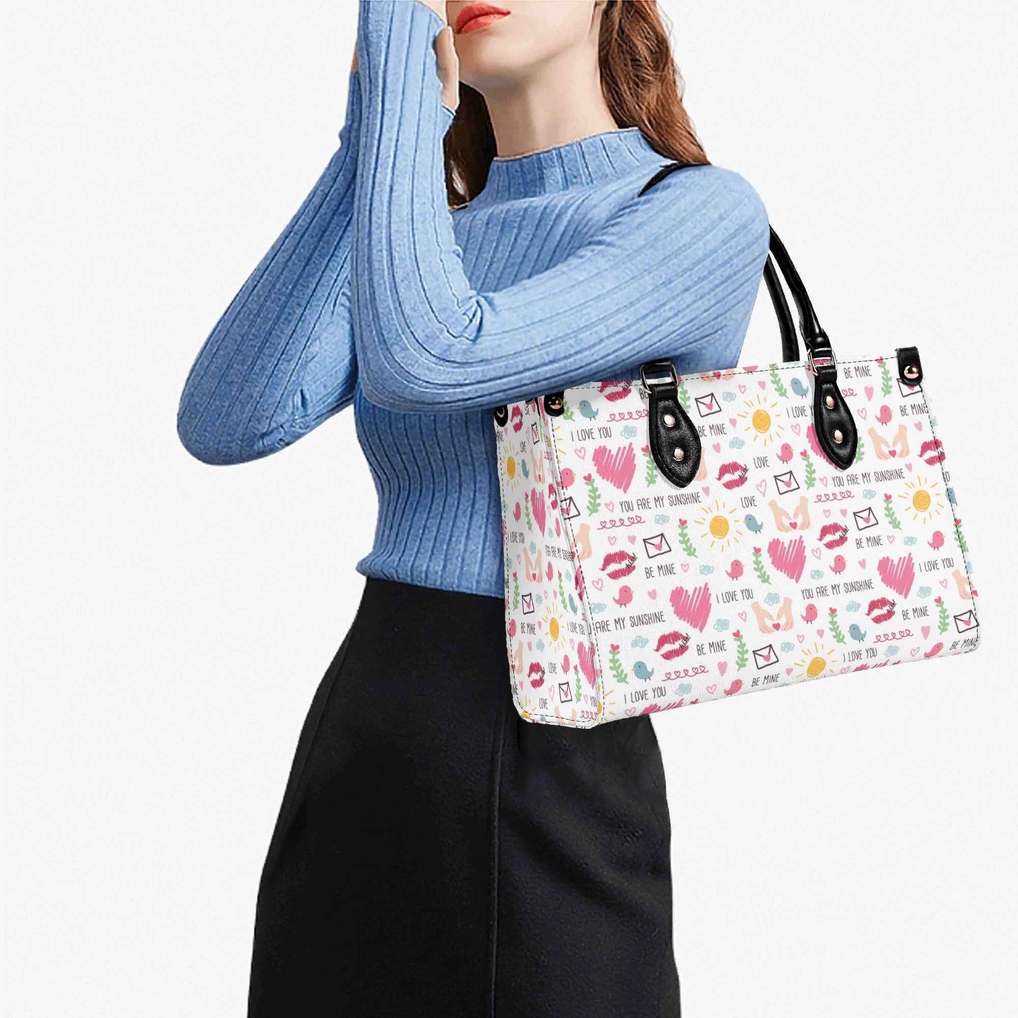 Valentine - Luxury PU Leather Handbag Luxury PU Leather Handbag Love Printed Offshore