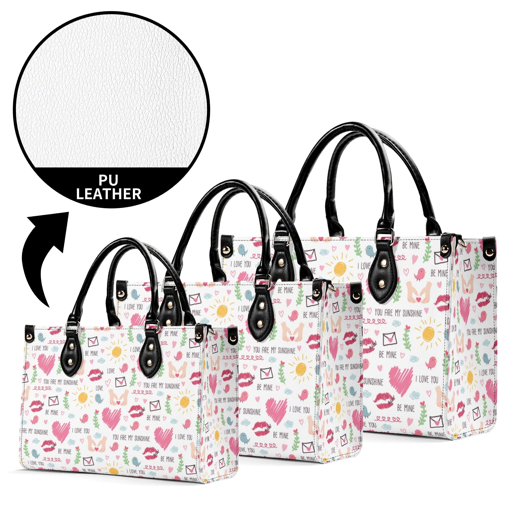 Valentine - Luxury PU Leather Handbag Luxury PU Leather Handbag Love Printed Offshore