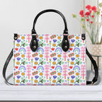 Rainbows And Butterflies Luxury PU Leather Handbag Black Luxury PU Leather Handbag Printed Offshore
