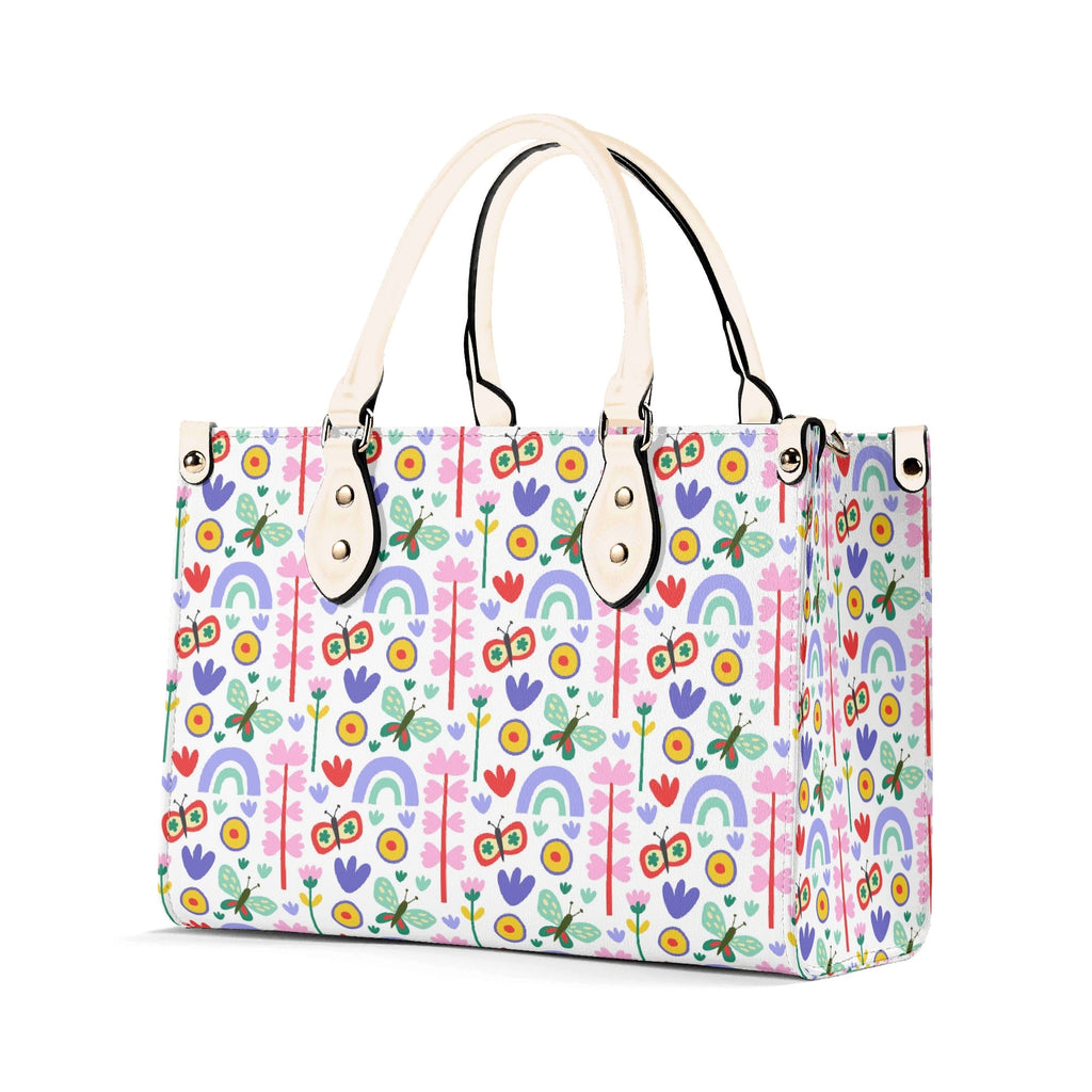 Rainbows And Butterflies Luxury PU Leather Handbag Luxury PU Leather Handbag Printed Offshore