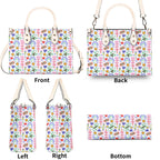 Rainbows And Butterflies Luxury PU Leather Handbag Luxury PU Leather Handbag Printed Offshore