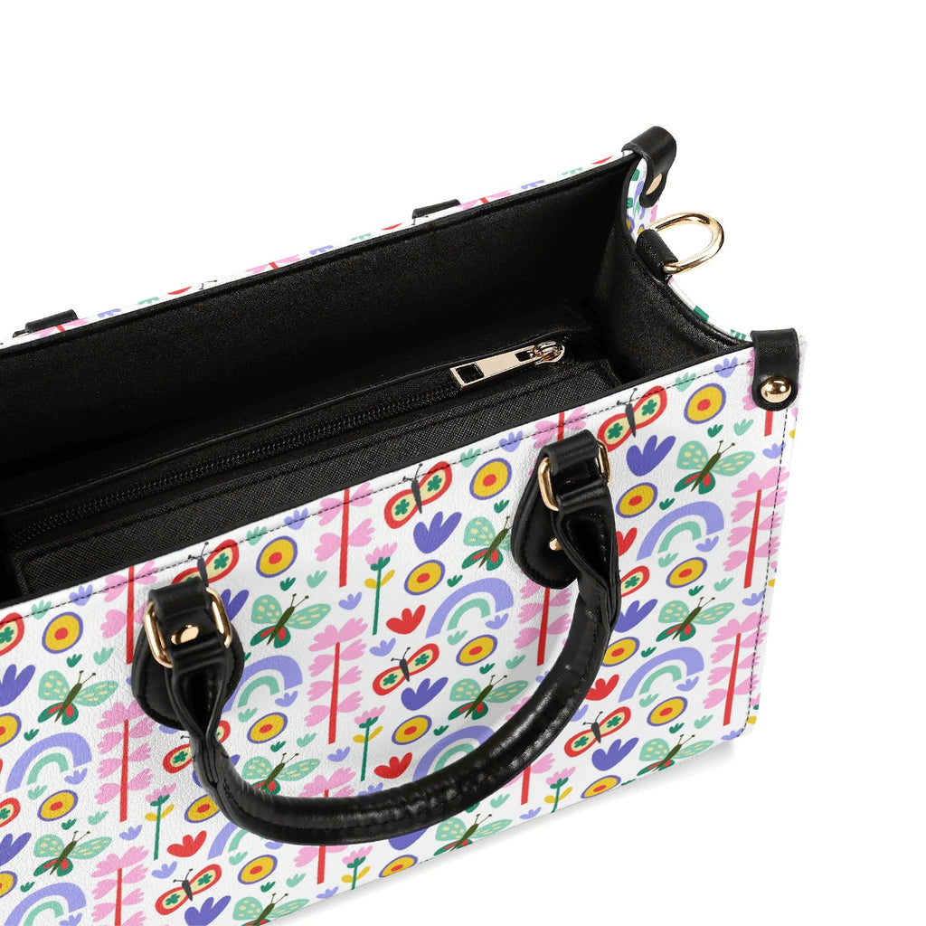 Rainbows And Butterflies Luxury PU Leather Handbag Luxury PU Leather Handbag Printed Offshore