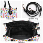 Rainbows And Butterflies Luxury PU Leather Handbag Luxury PU Leather Handbag Printed Offshore