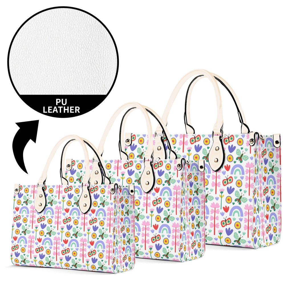 Rainbows And Butterflies Luxury PU Leather Handbag Luxury PU Leather Handbag Printed Offshore