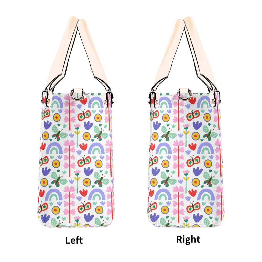 Rainbows And Butterflies Luxury PU Leather Handbag Luxury PU Leather Handbag Printed Offshore