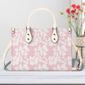 Pink Hawaiian Foliage Luxury PU Leather Handbag L Luxury PU Leather Handbag Plants Printed Offshore