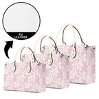 Pink Hawaiian Foliage Luxury PU Leather Handbag Luxury PU Leather Handbag Plants Printed Offshore