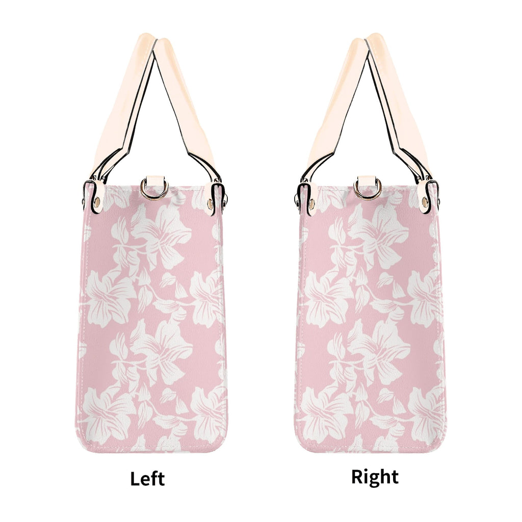 Pink Hawaiian Foliage Luxury PU Leather Handbag Luxury PU Leather Handbag Plants Printed Offshore