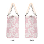 Pink Hawaiian Foliage Luxury PU Leather Handbag Luxury PU Leather Handbag Plants Printed Offshore