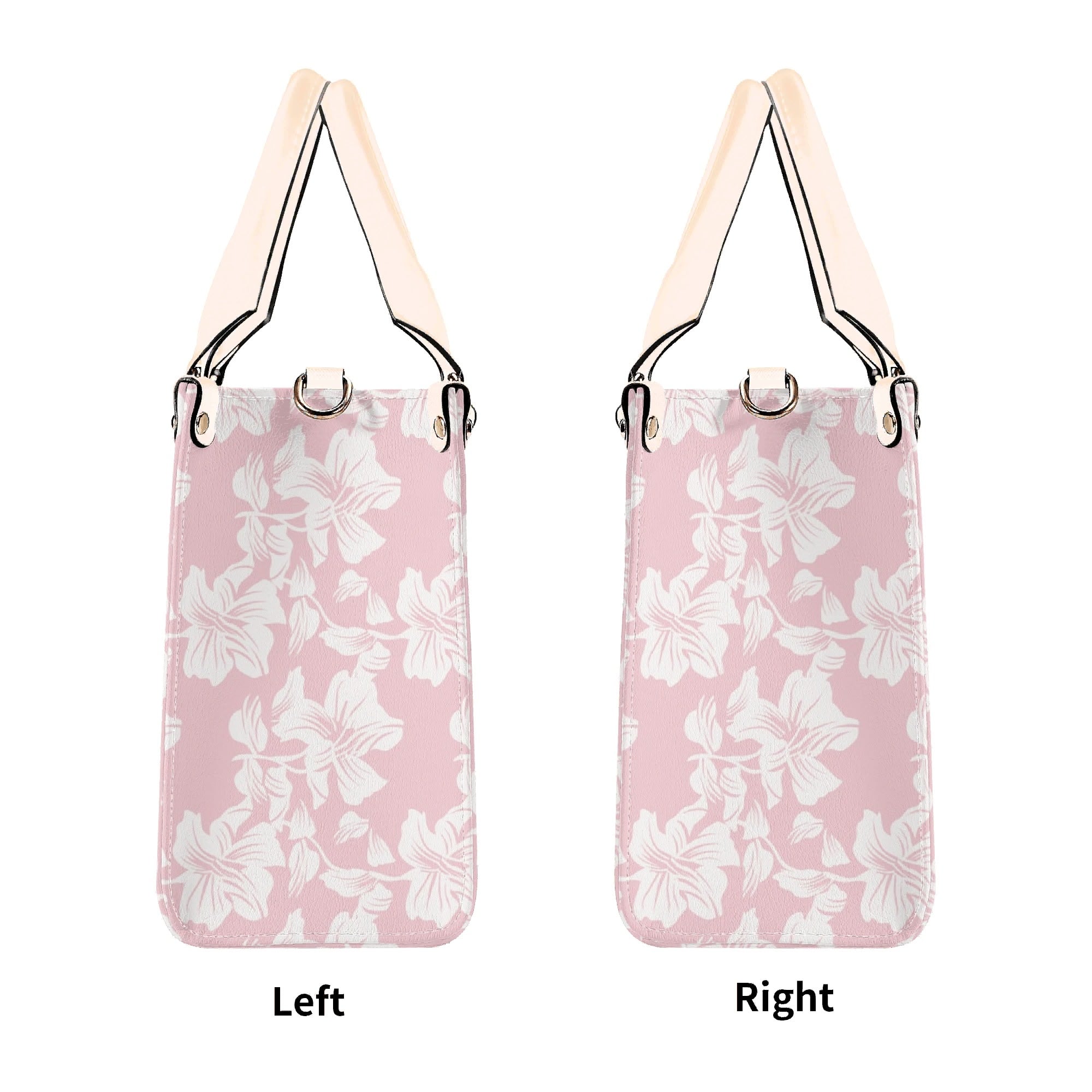 Pink Hawaiian Foliage Luxury PU Leather Handbag Luxury PU Leather Handbag Plants Printed Offshore