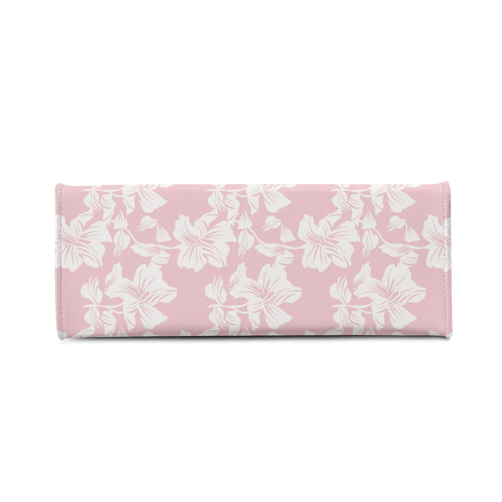 Pink Hawaiian Foliage Luxury PU Leather Handbag Luxury PU Leather Handbag Plants Printed Offshore