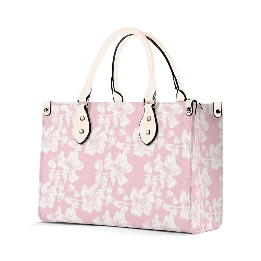 Pink Hawaiian Foliage Luxury PU Leather Handbag Luxury PU Leather Handbag Plants Printed Offshore