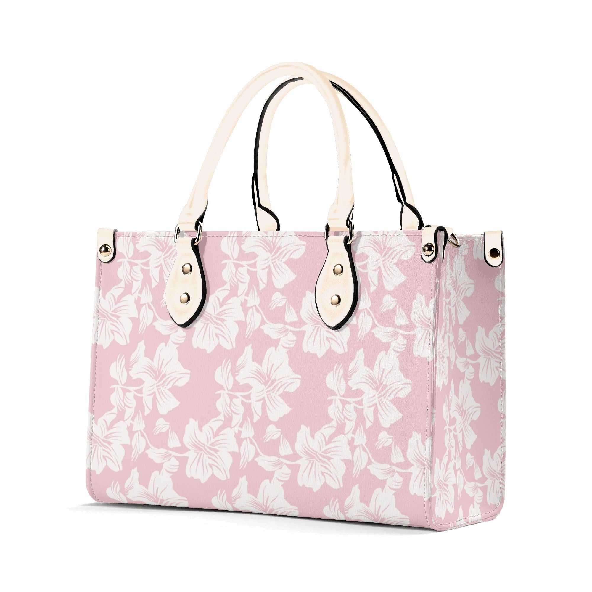Pink Hawaiian Foliage Luxury PU Leather Handbag Luxury PU Leather Handbag Plants Printed Offshore