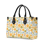 Retro boho Flowers Luxury PU Leather Handbag Luxury PU Leather Handbag Plants Printed Offshore Retro