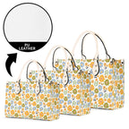 Retro boho Flowers Luxury PU Leather Handbag Luxury PU Leather Handbag Plants Printed Offshore Retro