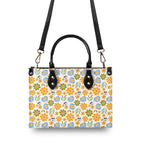 Retro boho Flowers Luxury PU Leather Handbag Luxury PU Leather Handbag Plants Printed Offshore Retro