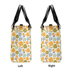 Retro boho Flowers Luxury PU Leather Handbag Luxury PU Leather Handbag Plants Printed Offshore Retro
