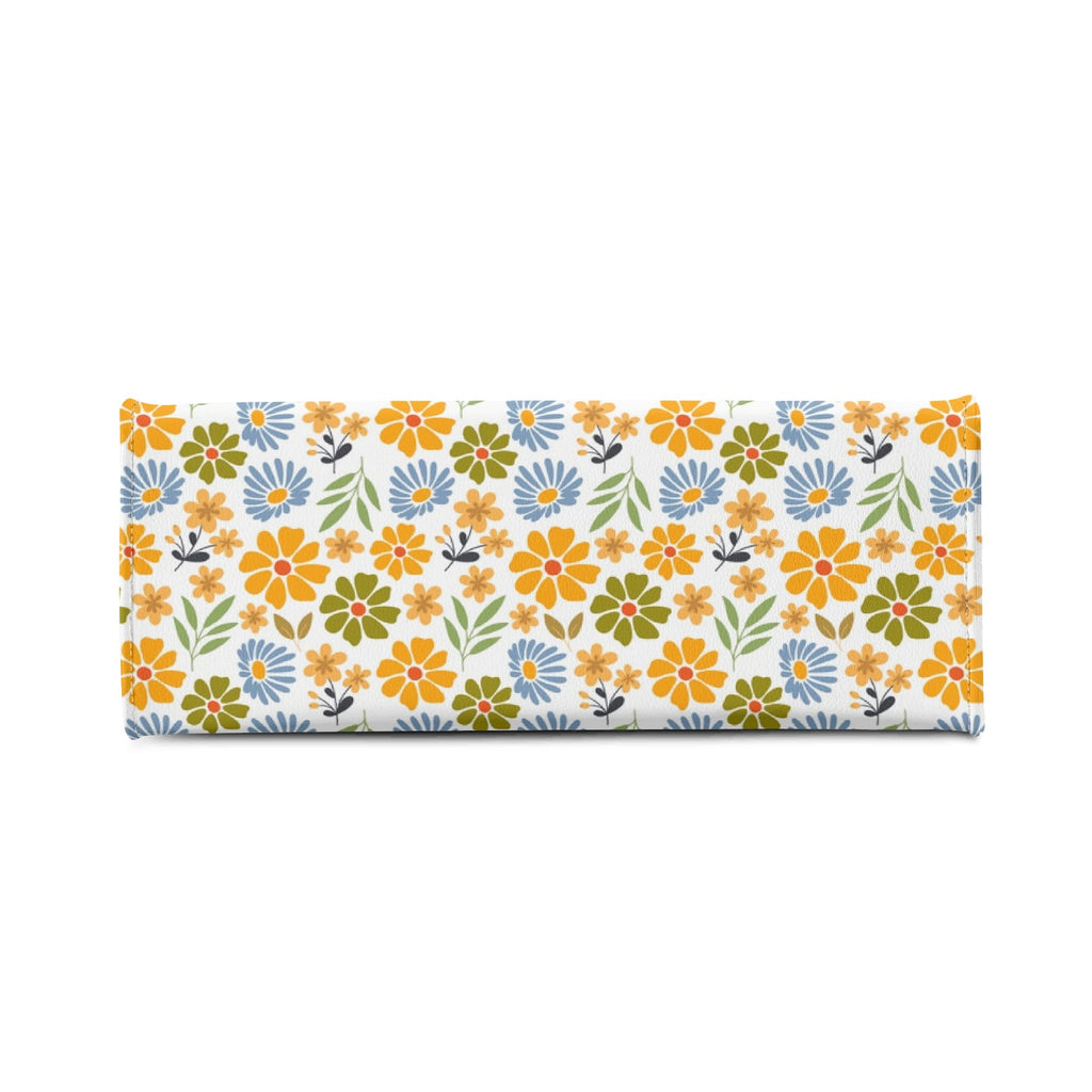 Retro boho Flowers Luxury PU Leather Handbag Luxury PU Leather Handbag Plants Printed Offshore Retro