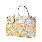 Retro boho Flowers Luxury PU Leather Handbag Luxury PU Leather Handbag Plants Printed Offshore Retro
