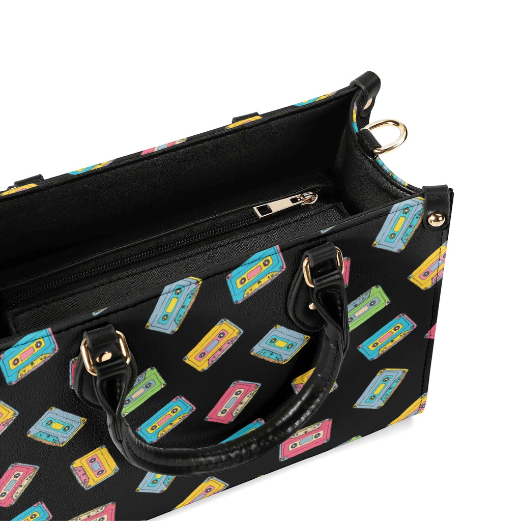 Colourful Cassette Tapes Luxury PU Leather Handbag Luxury PU Leather Handbag Music Printed Offshore Retro
