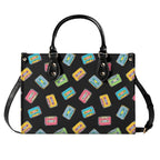 Colourful Cassette Tapes Luxury PU Leather Handbag Luxury PU Leather Handbag Music Printed Offshore Retro