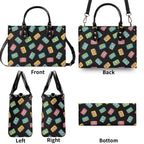 Colourful Cassette Tapes Luxury PU Leather Handbag Luxury PU Leather Handbag Music Printed Offshore Retro