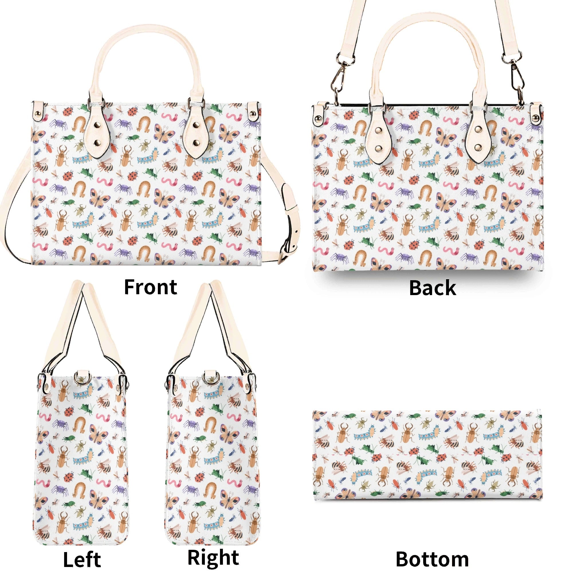 Cute Little Bugs Luxury PU Leather Handbag Luxury PU Leather Handbag animal Printed Offshore