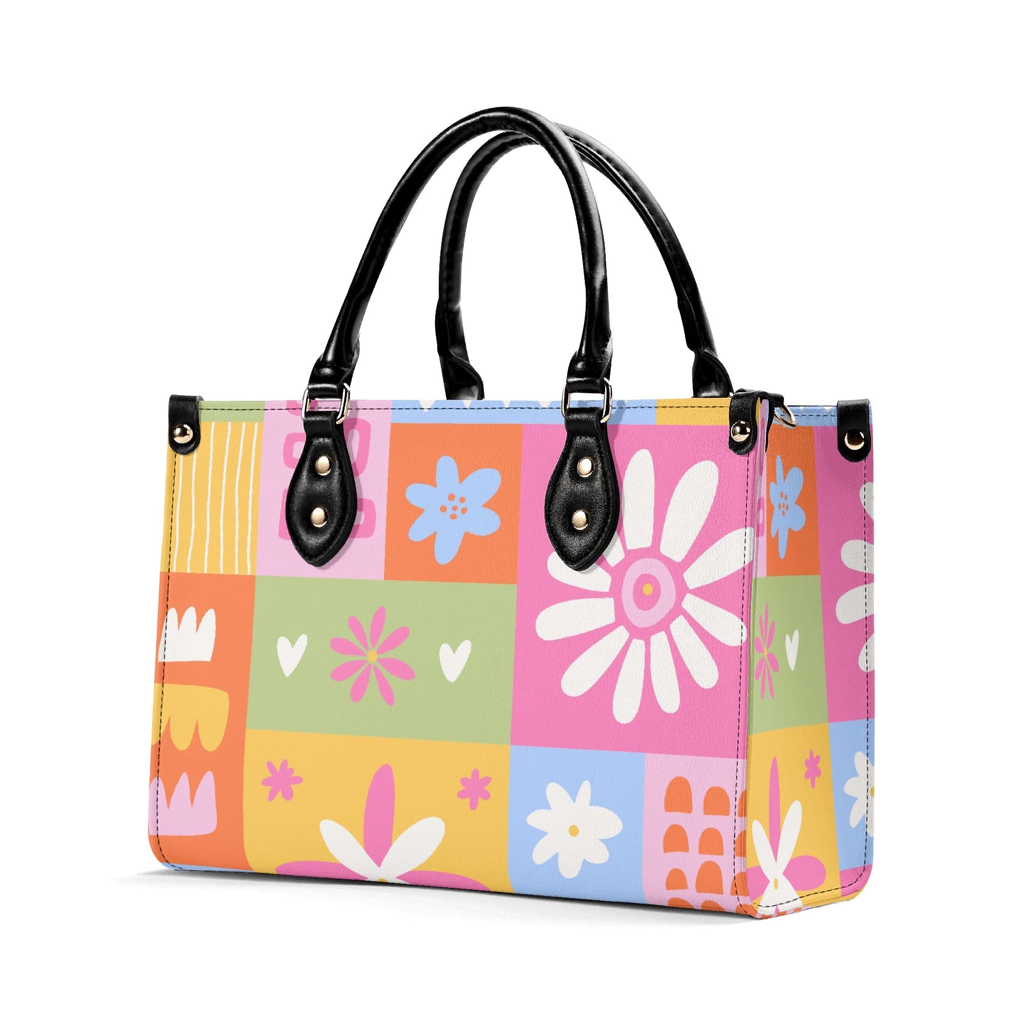 Floral Patchwork Luxury PU Leather Handbag Luxury PU Leather Handbag Printed Offshore
