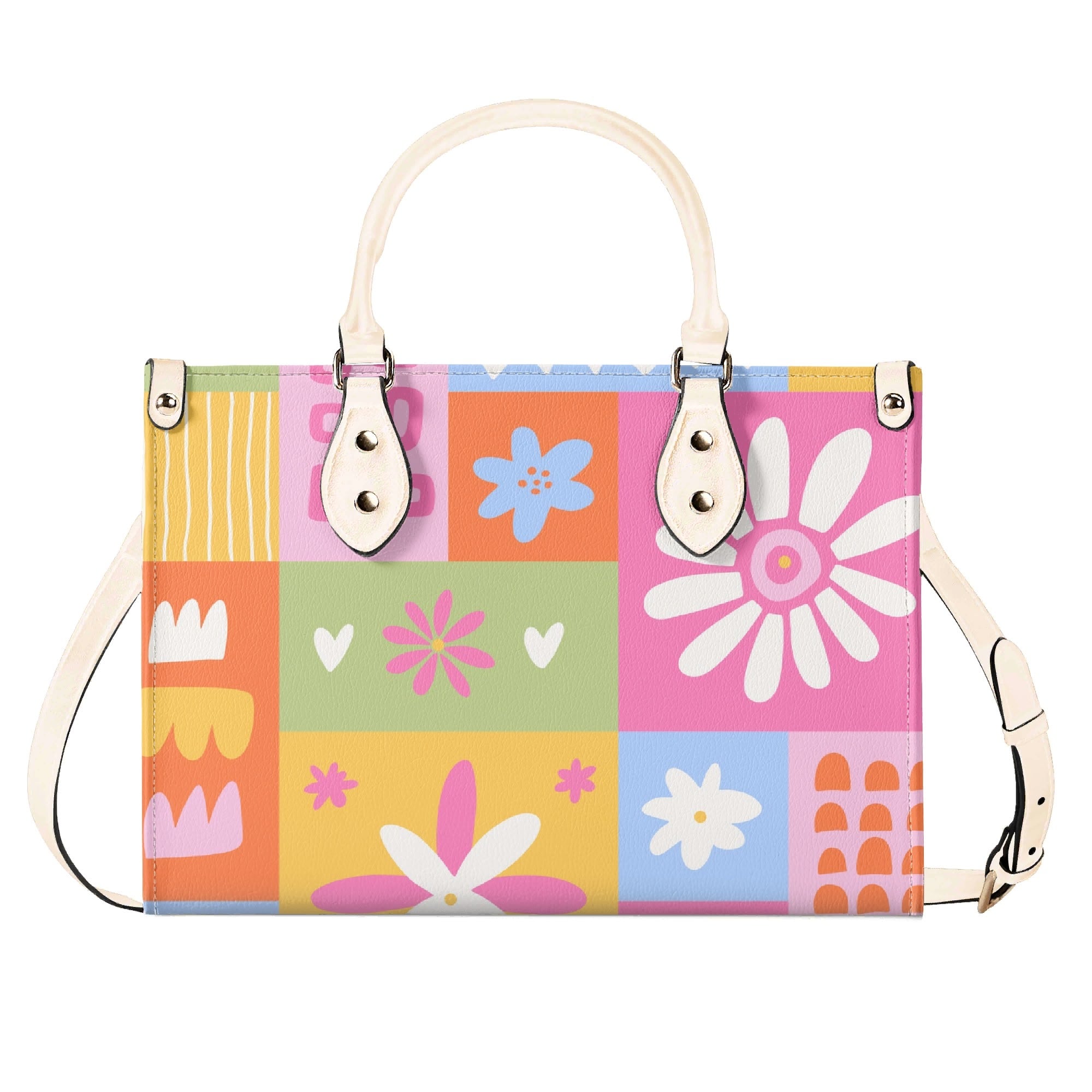 Floral Patchwork Luxury PU Leather Handbag Luxury PU Leather Handbag Printed Offshore