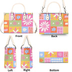 Floral Patchwork Luxury PU Leather Handbag Luxury PU Leather Handbag Printed Offshore