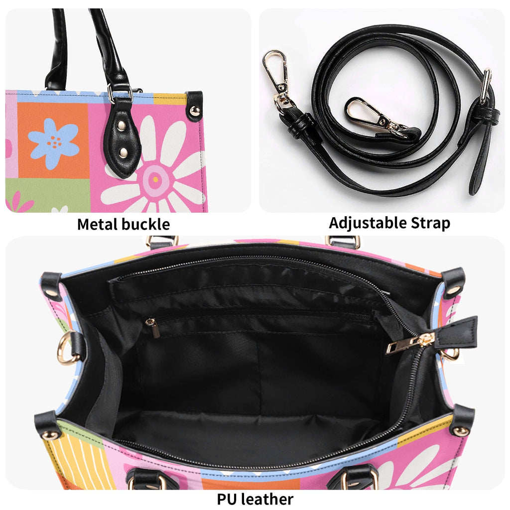 Floral Patchwork Luxury PU Leather Handbag Luxury PU Leather Handbag Printed Offshore