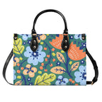 Bright Boho Flowers Luxury PU Leather Handbag Luxury PU Leather Handbag Plants Printed Offshore
