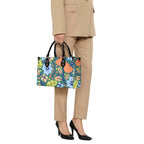 Bright Boho Flowers Luxury PU Leather Handbag Luxury PU Leather Handbag Plants Printed Offshore