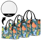 Bright Boho Flowers Luxury PU Leather Handbag Luxury PU Leather Handbag Plants Printed Offshore