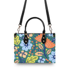 Bright Boho Flowers Luxury PU Leather Handbag Luxury PU Leather Handbag Plants Printed Offshore