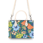 Bright Boho Flowers Luxury PU Leather Handbag Luxury PU Leather Handbag Plants Printed Offshore