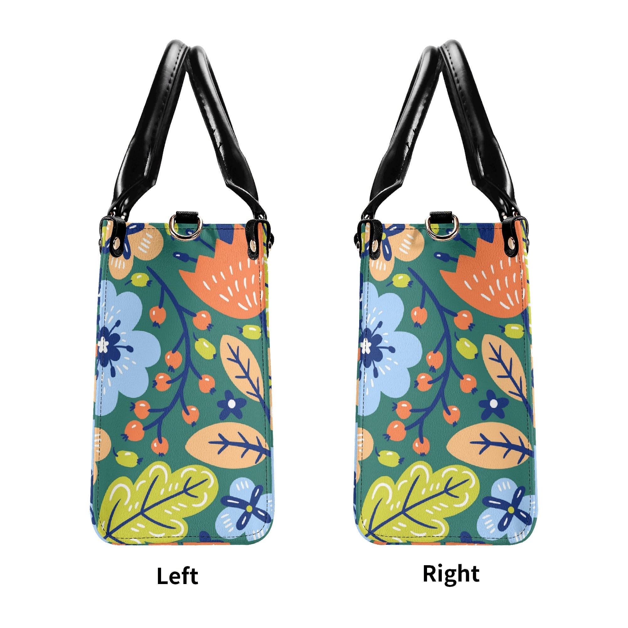 Bright Boho Flowers Luxury PU Leather Handbag Luxury PU Leather Handbag Plants Printed Offshore